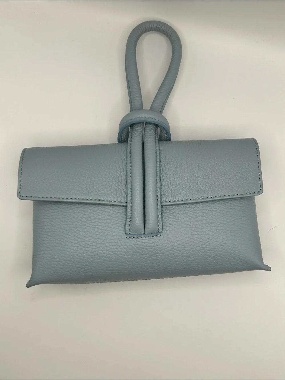 Borse In Pelle Leather Knot 3-Way Wristlet Clutch Crossbody